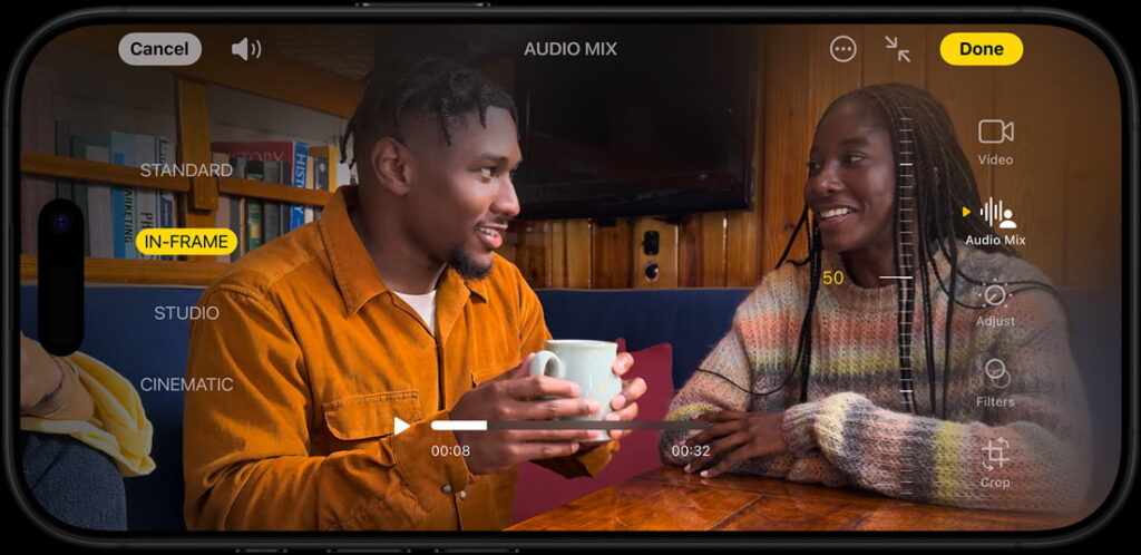 Iphone 16 audio mix feature