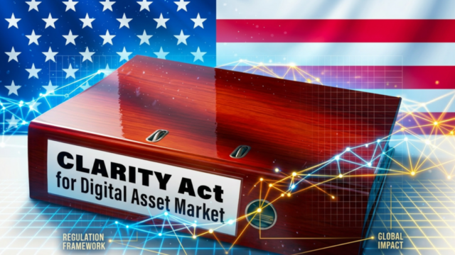 Illustration for the CLARITY Act explainer on US crypto market regulation